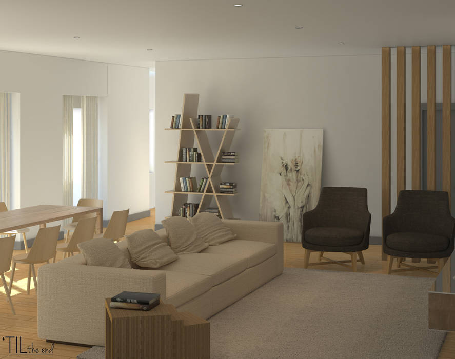 Living room homify Salas de estar minimalistas Madeira Acabamento em madeira