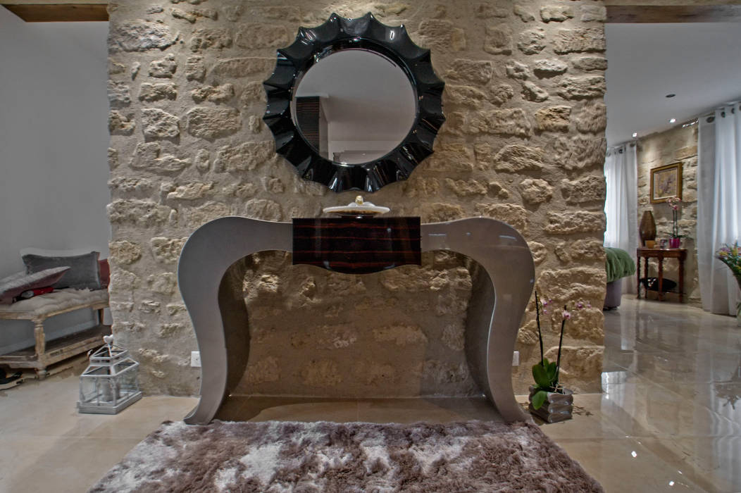 Petite table LUSIARTE Salon moderne Miroir,Plante,Immeuble,Cadre de l&#39;image,Gris,Bois,loger,Étage,mur,Salon