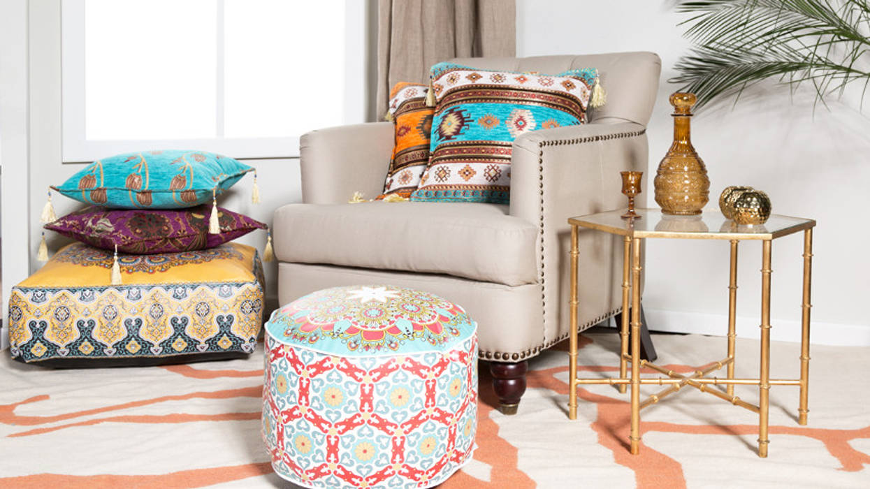 homify Eclectic style living room Textile Amber/Gold Accessories & decoration