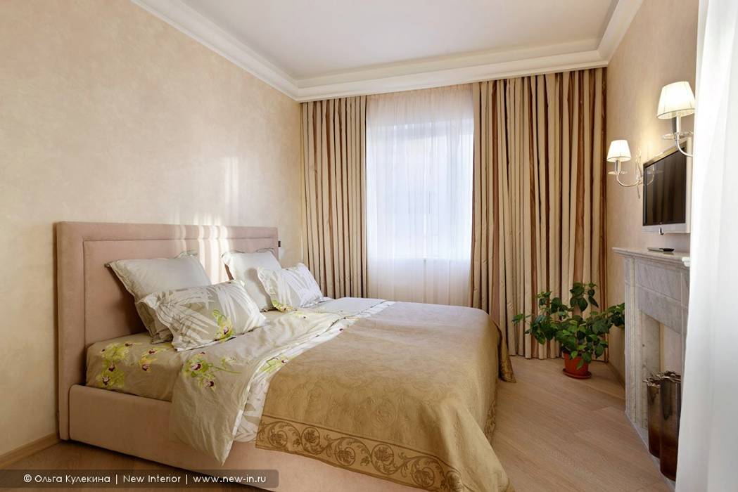 Квартира с террасой «Черное золото», Ольга Кулекина - New Interior Ольга Кулекина - New Interior Classic style bedroom