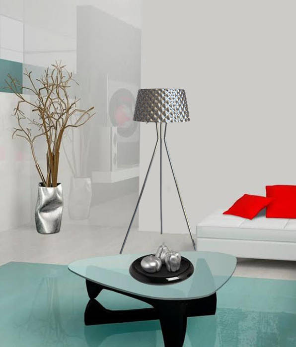 LAMPARAS DE PIE, Angelo Luz + Diseño Angelo Luz + Diseño Moderne Wohnzimmer Aluminium/Zink Beleuchtung