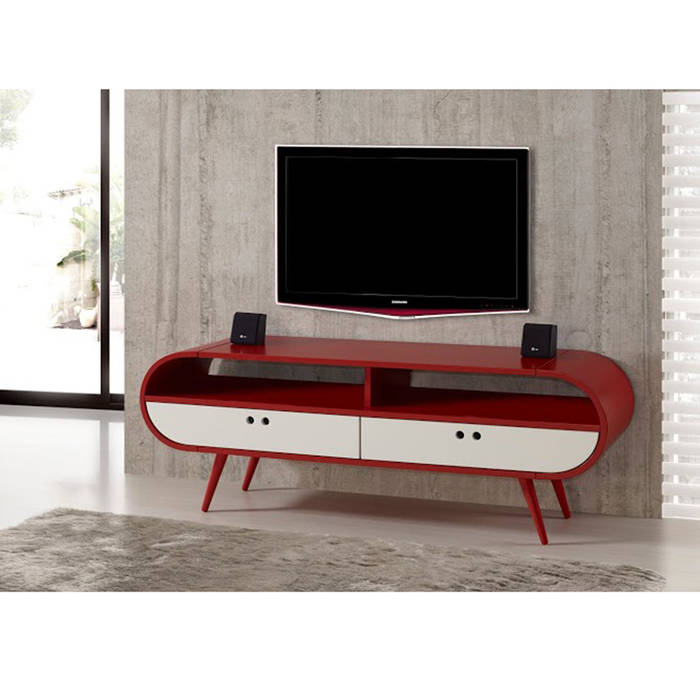 JEB MÓVEIS, JEB MOVEIS JEB MOVEIS Modern living room Solid Wood Multicolored TV stands & cabinets