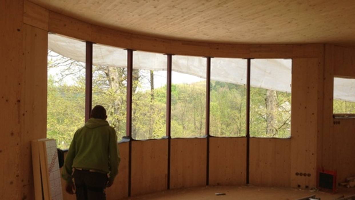 Une maison passive dans les bois, à Céroux-Mousty, Bureau d'Architectes Desmedt Purnelle Bureau d'Architectes Desmedt Purnelle