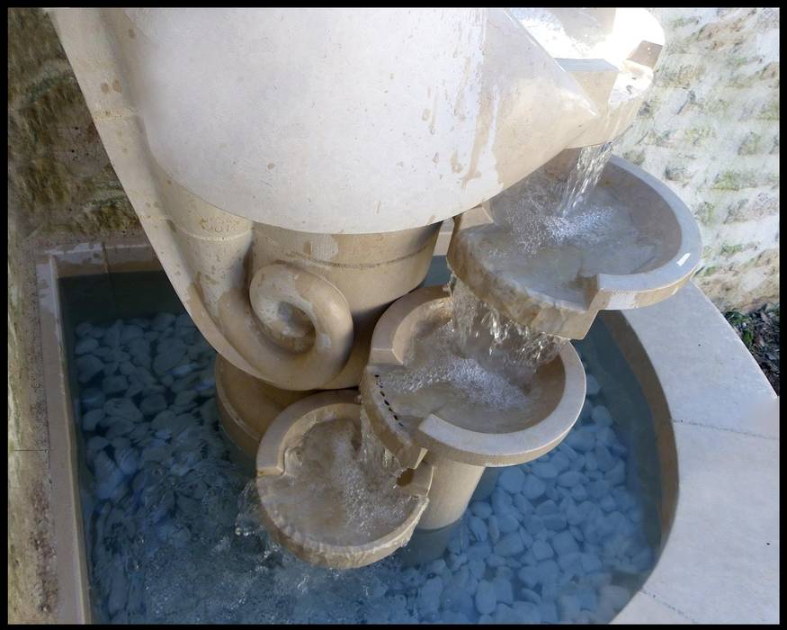 Fontaine "Aqualys Colephil", Arlequin Arlequin Ausgefallener Garten Stein