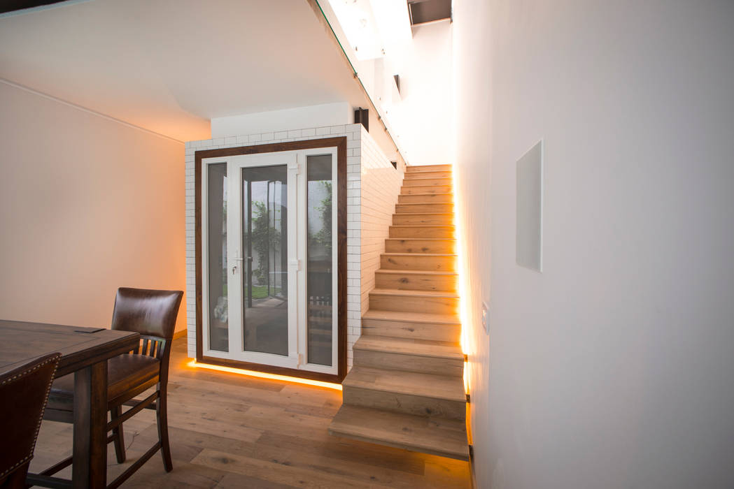 CASA EN HIPÓDROMO CONDESA, TW/A Architectural Group TW/A Architectural Group Modern corridor, hallway & stairs