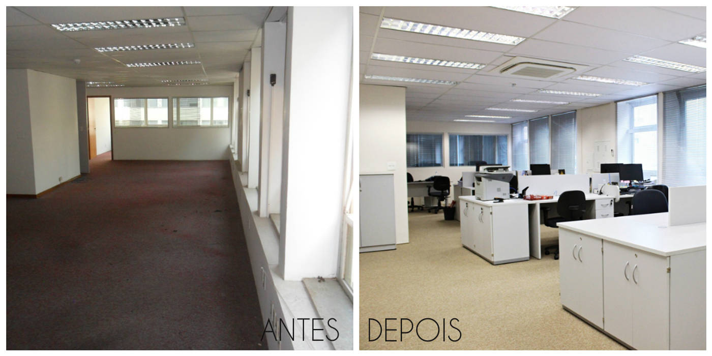 Escritório Alameda Santos, É! Arquitetura e Design É! Arquitetura e Design Espacios comerciales Tablero DM Edificios de Oficinas