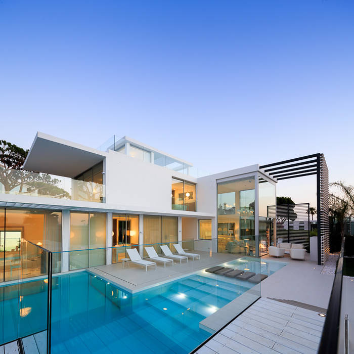 Terraces around the pool JSH Algarve Arquitectura Lda Piscinas minimalistas