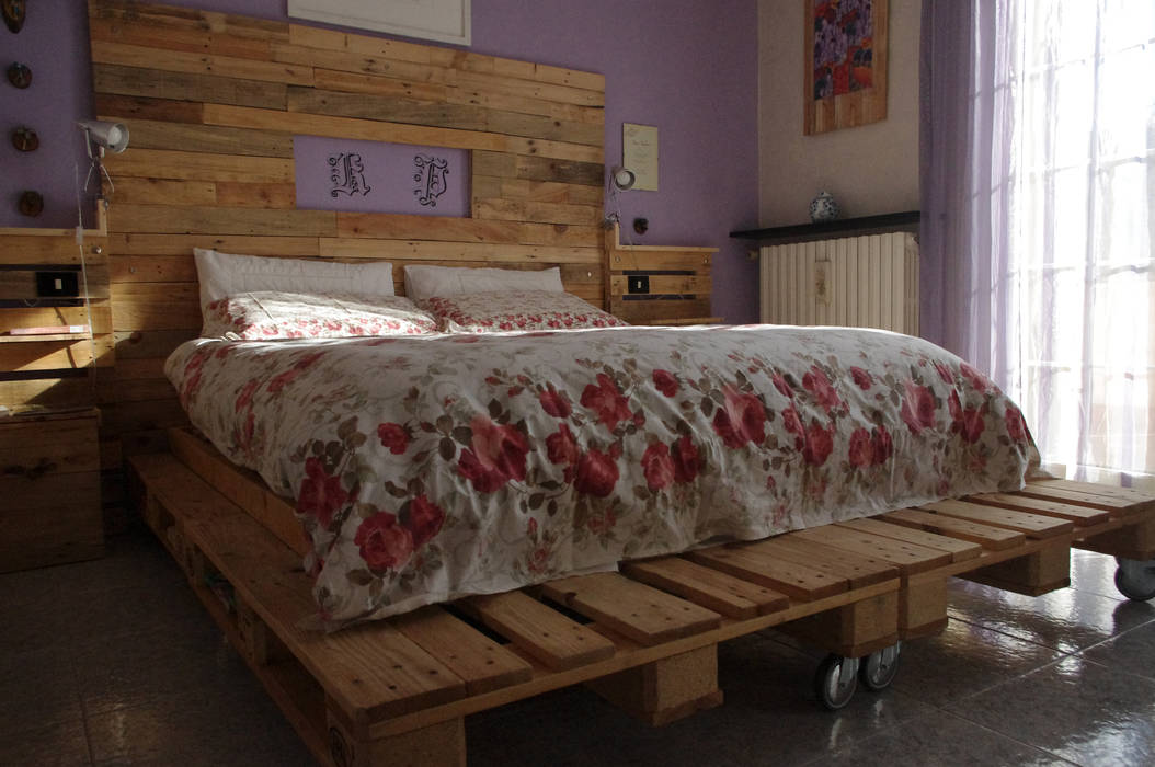 Camera da letto, Dilegno InLegno Dilegno InLegno Phòng ngủ phong cách Bắc Âu Gỗ Wood effect Beds & headboards