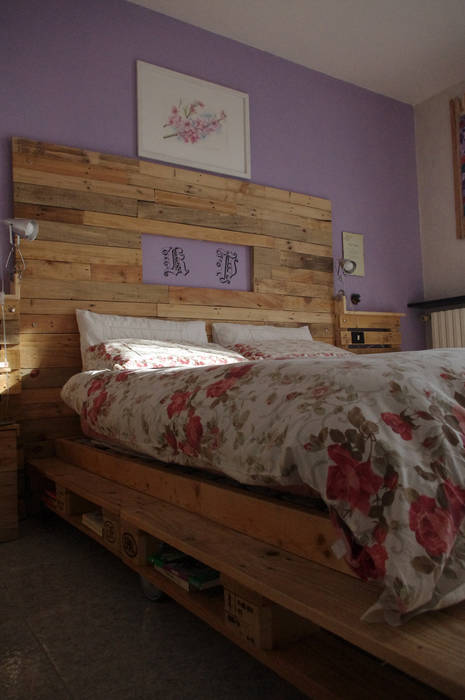 Camera da letto, Dilegno InLegno Dilegno InLegno Skandinavische Schlafzimmer Holz Holznachbildung Betten und Kopfteile