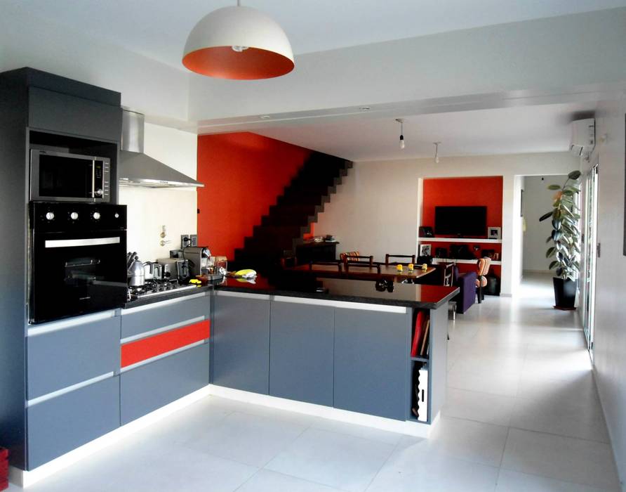 Vivienda DLB - Tejas 2 (proyecto y obra), ANDA arquitectos ANDA arquitectos Cocinas de estilo moderno