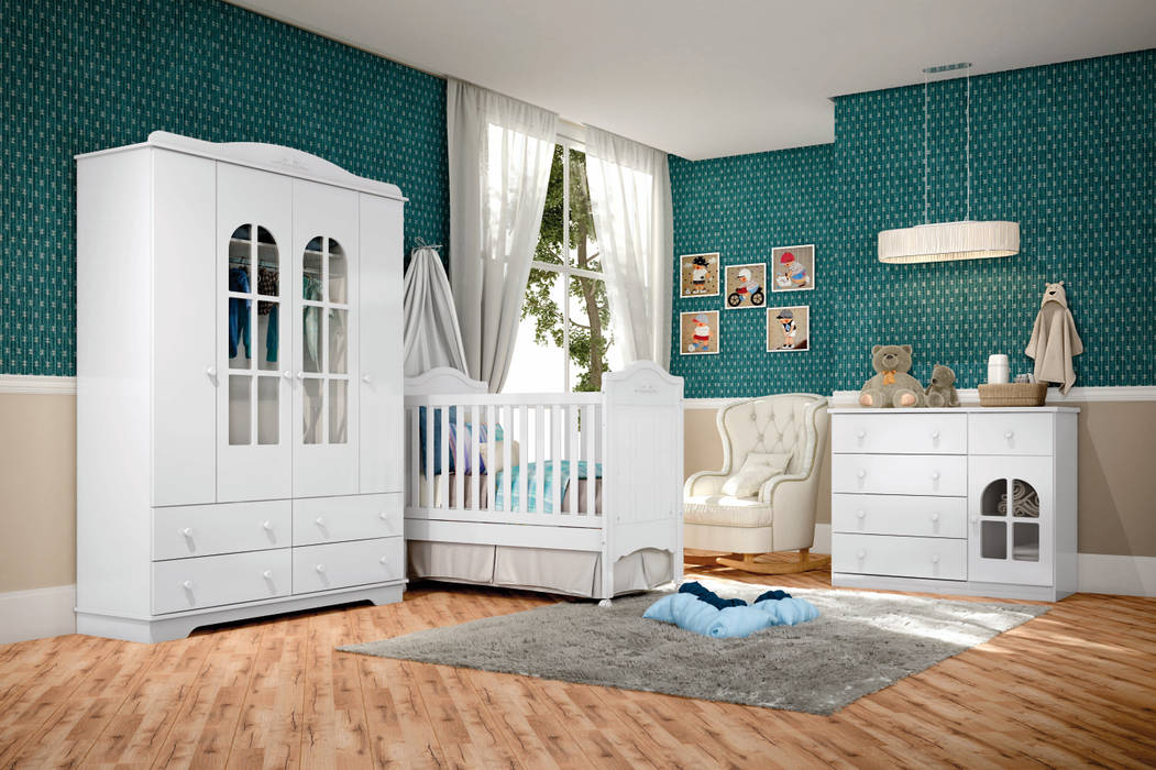 Linha Provençal Henn Quarto infantil industrial MDF Camas e berços