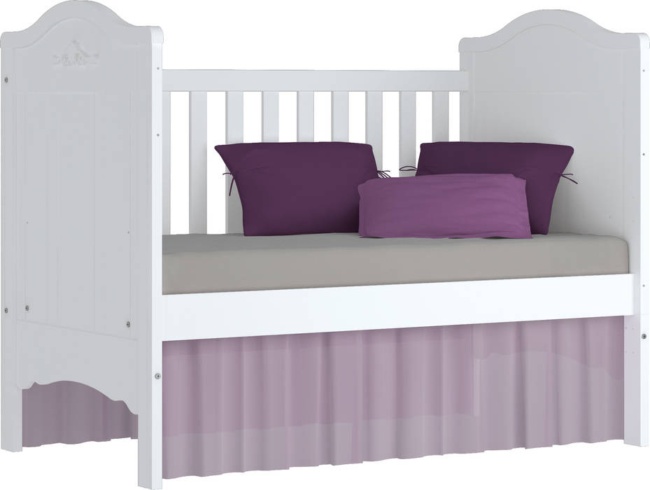 Berço para sofá cama Henn Quarto infantil industrial MDF Camas e berços