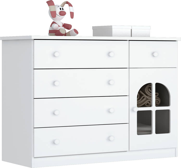 Cômoda Provençal Henn Quarto infantil industrial MDF Camas e berços