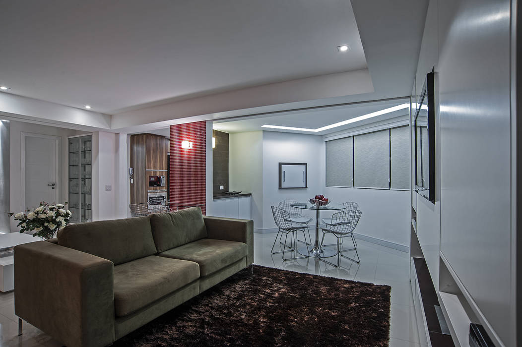 APARTAMENTO HB, Studio Boscardin.Corsi Arquitetura Studio Boscardin.Corsi Arquitetura Гостиная в стиле модерн