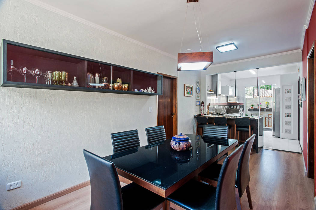 Apartamento 13, Patrícia Azoni Arquitetura + Arte & Design Patrícia Azoni Arquitetura + Arte & Design Tropical style dining room