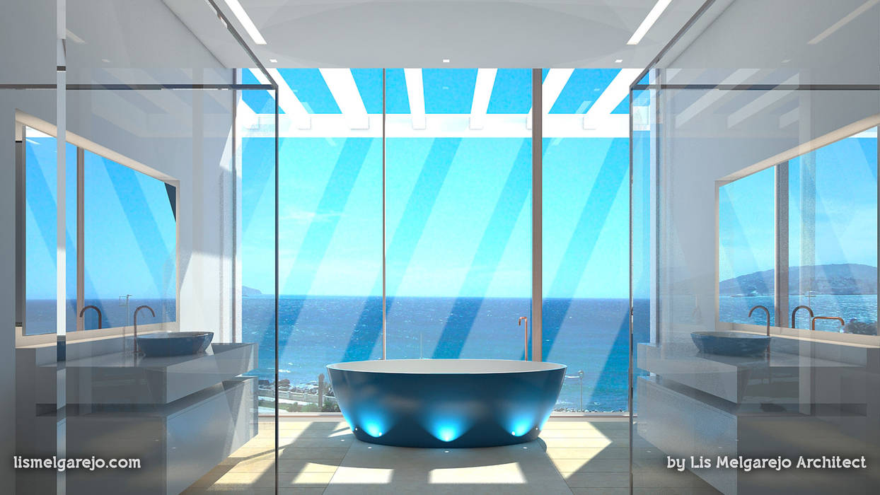 Residencia Luxury, Lis Melgarejo Arquitectura Lis Melgarejo Arquitectura Mediterranean style bathroom