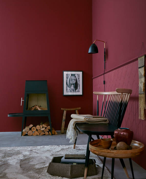 Napa SCHÖNER WOHNEN-FARBE Moderne Wände & Böden Rot weinrot,dunkelrot,streichen,wandfarbe,innenfarbe