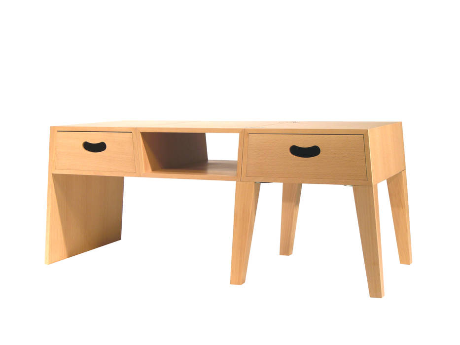TABLE = CHEST, abode Co., Ltd. abode Co., Ltd. ミニマルデザインの リビング 収納