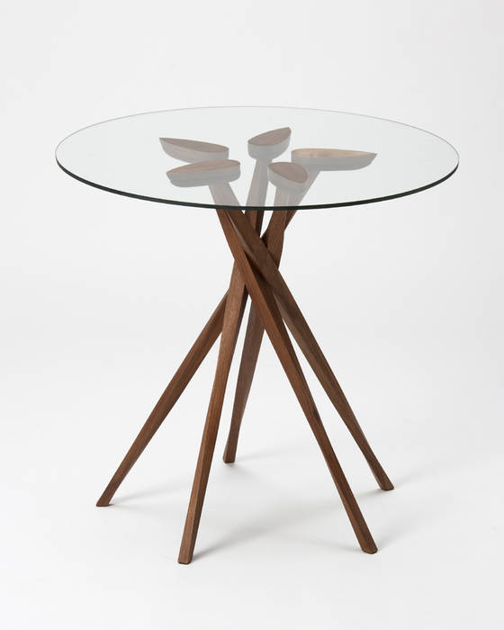 ペンタポッドガラステーブル, 森工房 森工房 モダンデザインの ダイニング 木 木目調 テーブル