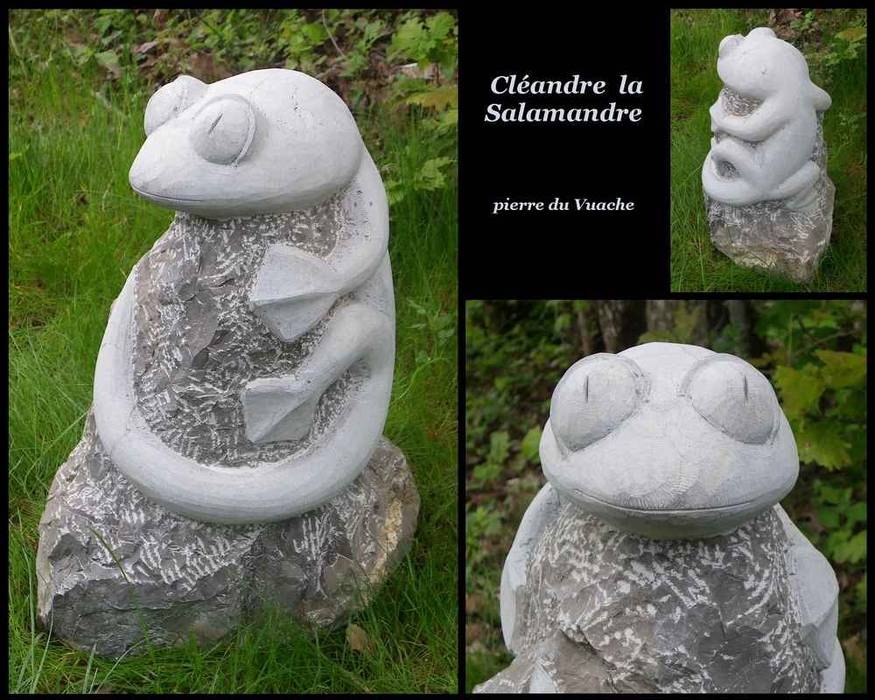 Cléandre la salamandre, Arlequin Arlequin Otros espacios Piedra Esculturas