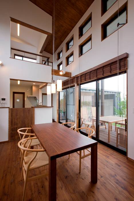 新田の家, 空間設計室/kukanarchi 空間設計室/kukanarchi Comedores de estilo moderno
