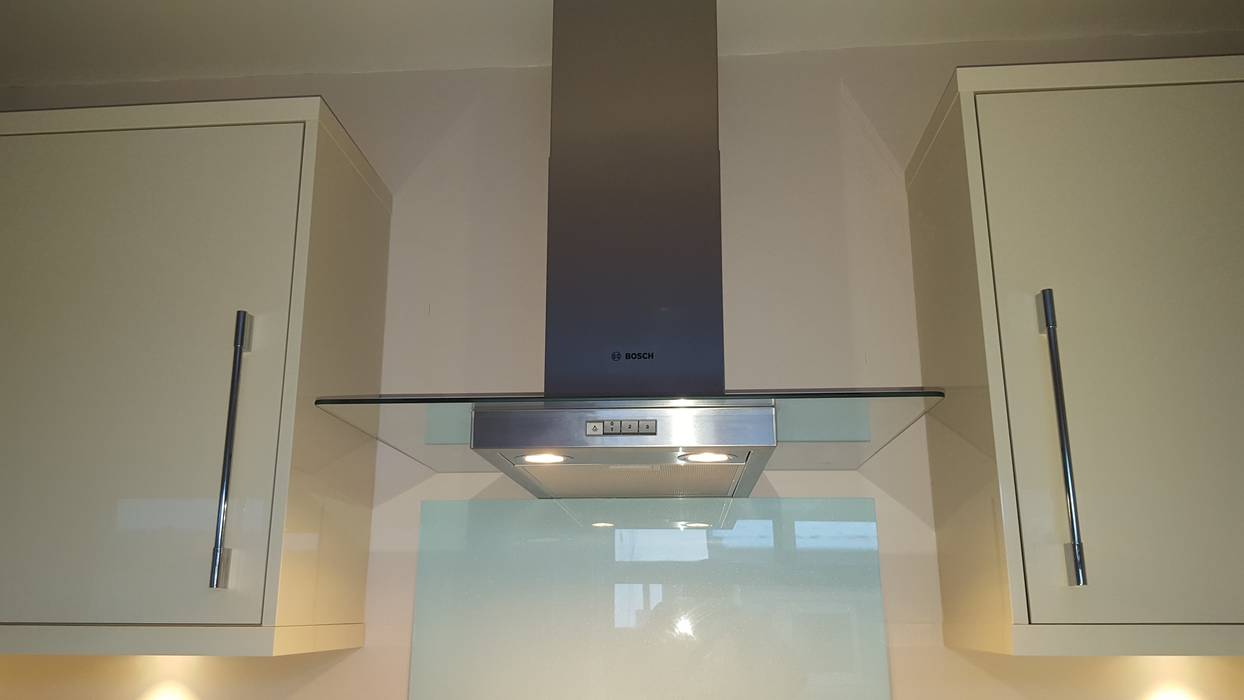 Blue & Cream Gloss Kitchen, Aberdare, South Wales, Hitchings & Thomas Ltd Hitchings & Thomas Ltd Кухня