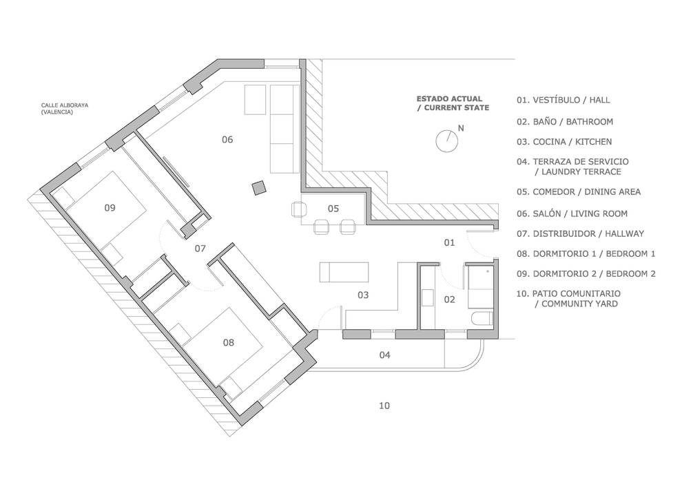 Plano estado actual LLIBERÓS SALVADOR Arquitectos