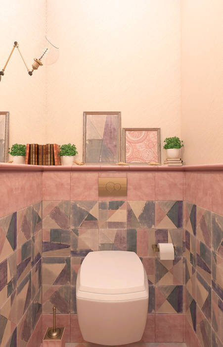 санузел "Aleatorio", Студия дизайна Дарьи Одарюк Студия дизайна Дарьи Одарюк Mediterranean style bathrooms
