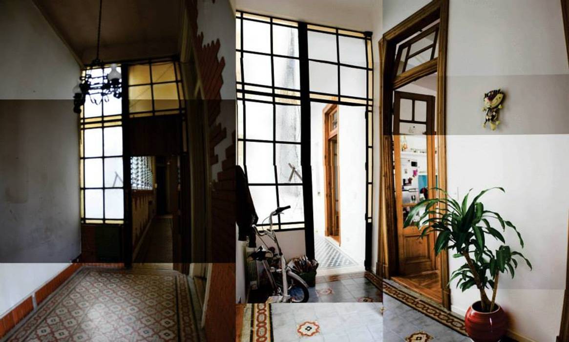 ANTES y DESPUES hall de entrada oscuro a hermoso hall homify Pasillos, vestíbulos y escaleras eclécticos