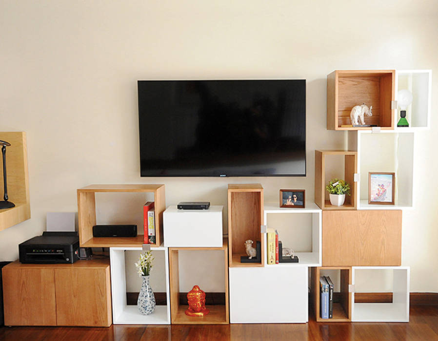 Modular Library, Redesign Studio Redesign Studio Study/office Cupboards & shelving