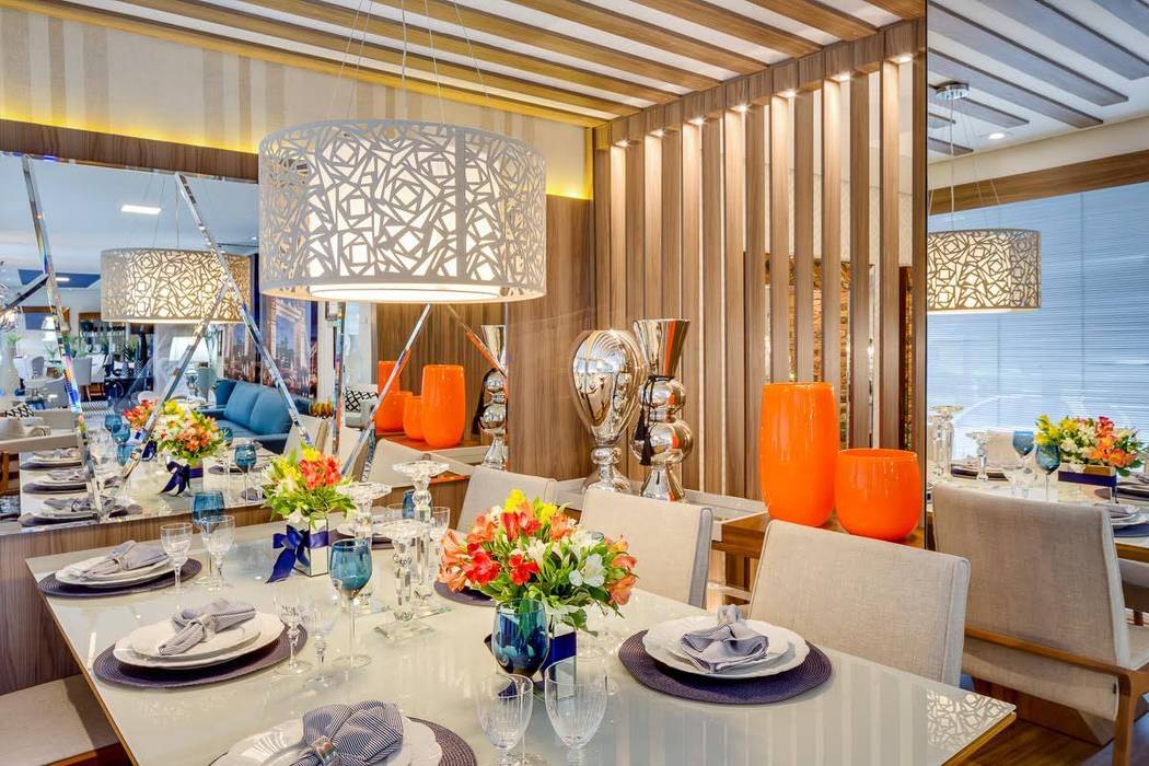 Salas de Estar e Jantar, Ideatto Móveis e Decorações Ideatto Móveis e Decorações Ruang Makan Modern