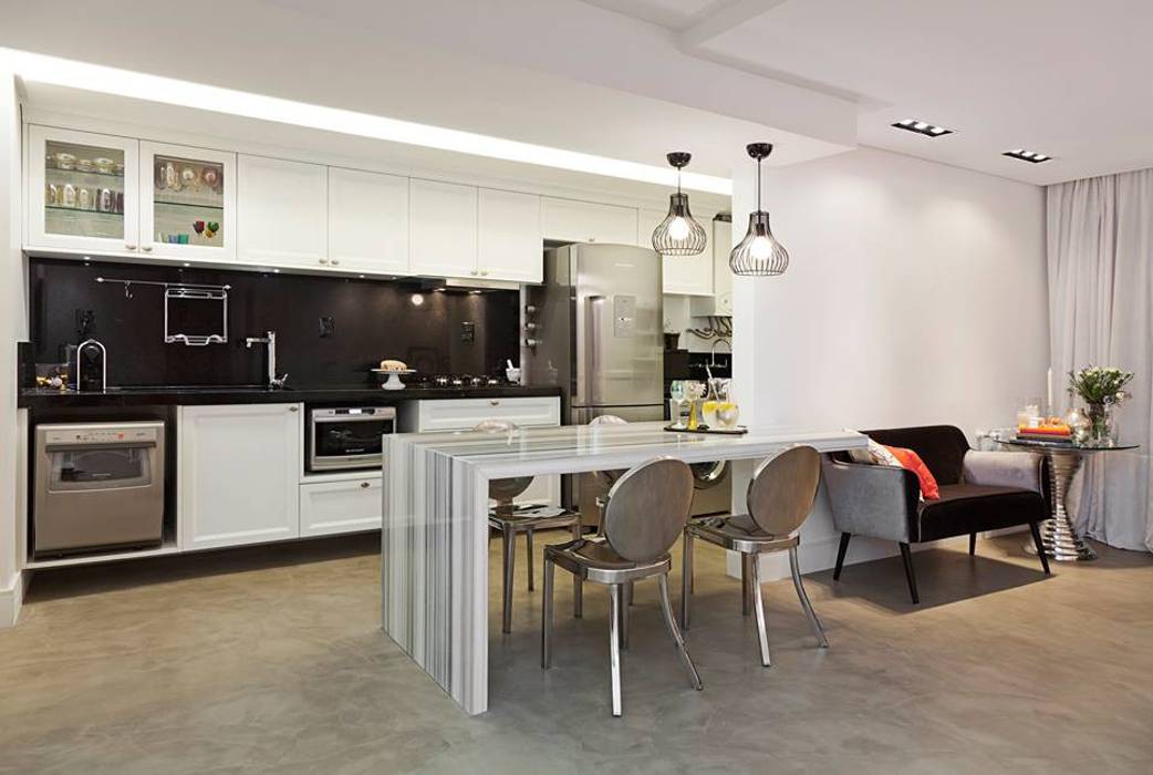 Apartamento Celebrity , carolina lisot arquitetura carolina lisot arquitetura ห้องครัว