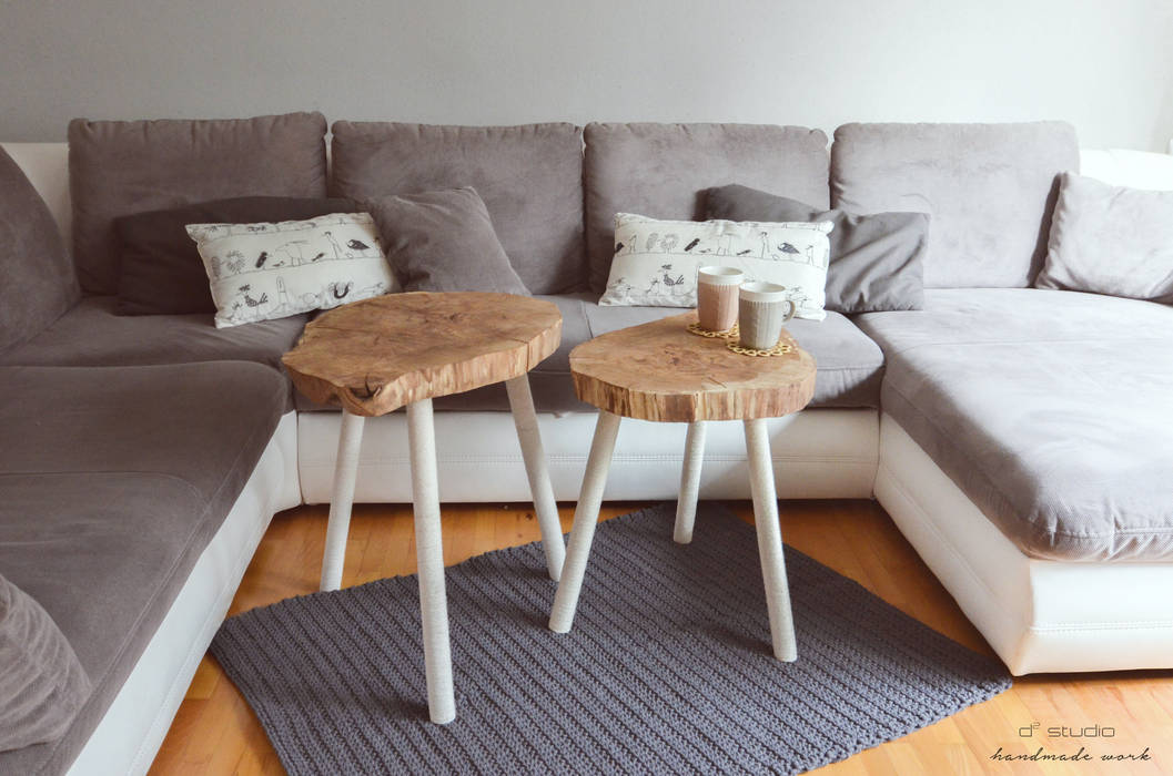 Set Coffee Tables MUKY D2 Studio Scandinavische woonkamers Hout Hout Salon- & bijzettafels