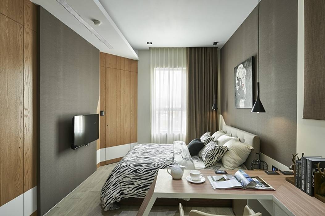[HOME] Yunshi Interior Design, KD Panels KD Panels 모던스타일 침실 우드 우드 그레인