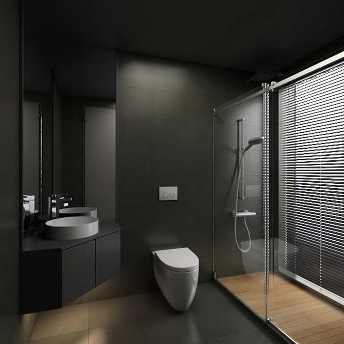 BANYO ÇALIŞMALARI, 3D MİMARİ 3D MİMARİ Modern Banyo Dekorasyon