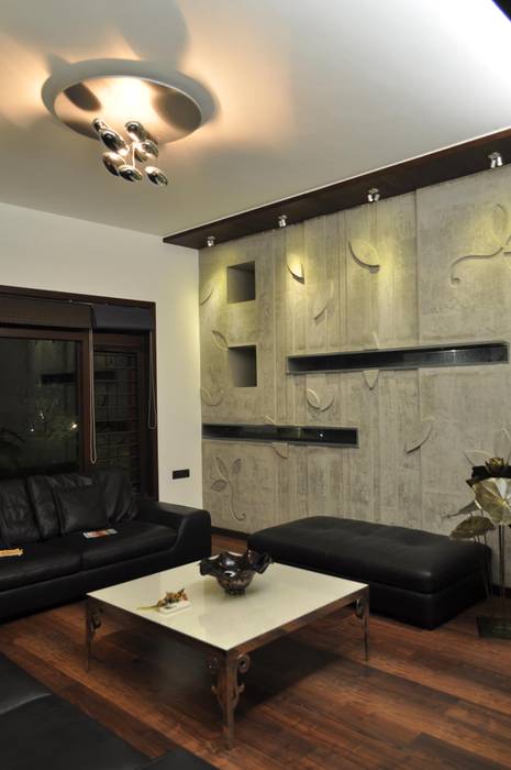 Dual house images, Vipul Patel Architects Vipul Patel Architects Modern living room