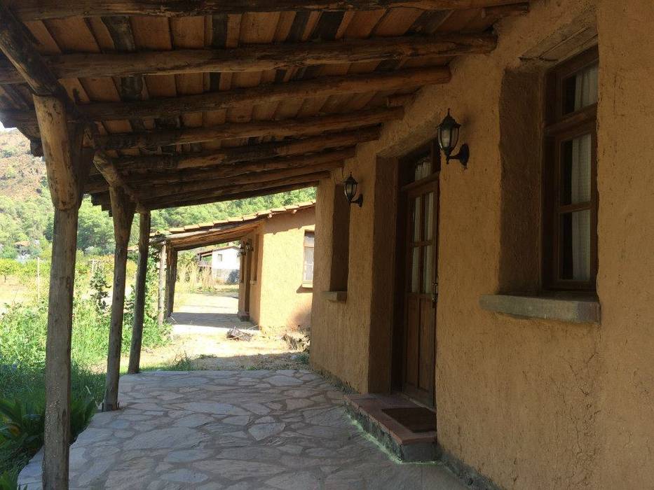 Saman kerpic ev modern balkon, veranda &amp; teras eco house turkey saman