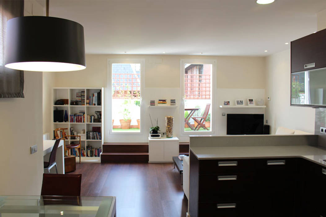 VIVIENDA NENA CASAS, Obra de Eva Obra de Eva Moderne Wohnzimmer