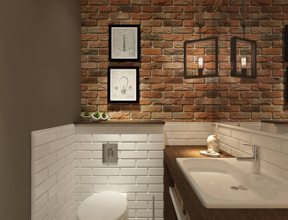 Интерьер таунхауса под Уфой, Студия авторского дизайна ASHE Home Студия авторского дизайна ASHE Home Ванная комната в эклектичном стиле