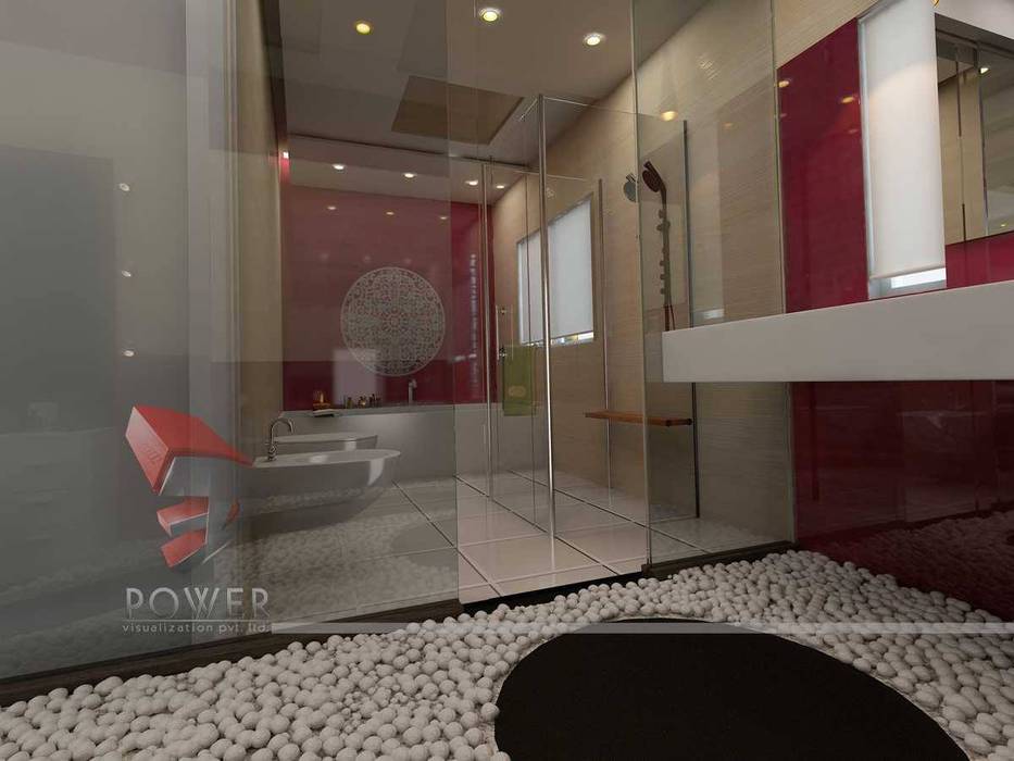 Dressing & Bathroom Interiors, 3D Power Visualization Pvt. Ltd. 3D Power Visualization Pvt. Ltd. ห้องน้ำ