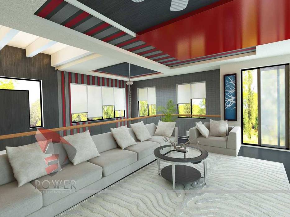 Beautiful Living Room Interiors, 3D Power Visualization Pvt. Ltd. 3D Power Visualization Pvt. Ltd. ห้องนั่งเล่น