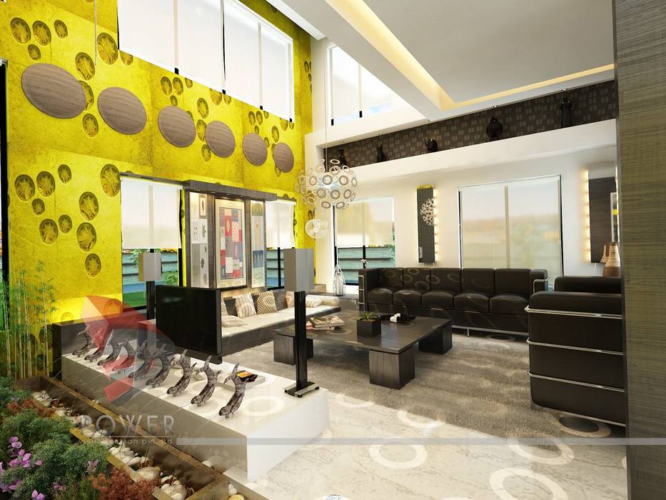 모던스타일 거실 by 3D Power Visualization Pvt. Ltd. 모던