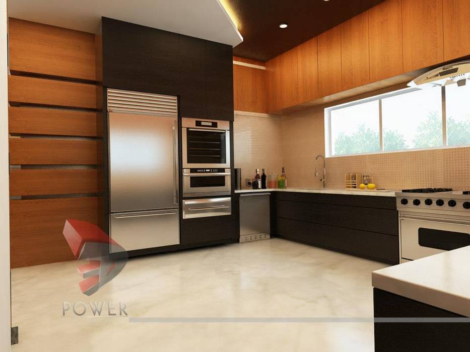 Modern Kitchen Elegant Dining, 3D Power Visualization Pvt. Ltd. 3D Power Visualization Pvt. Ltd. Modern style kitchen