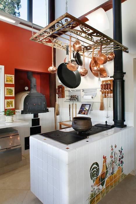 Casa Fazenda CC Cozinhas rústicas por Silvia Cabrino Arquitetura e Interiores Rústico
