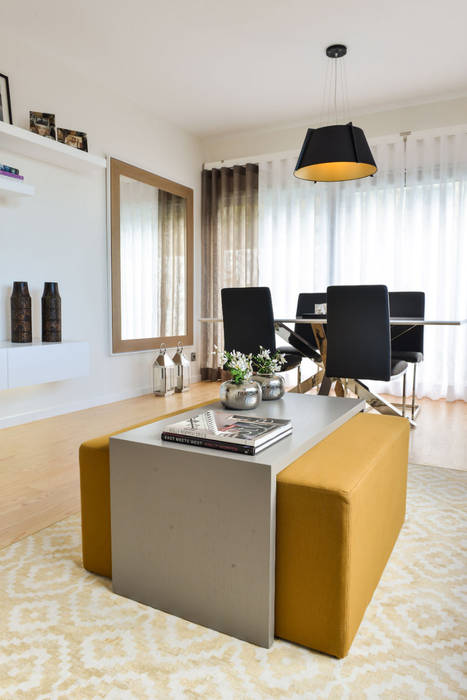 Apartamento T1 – Estoril, IDEIAS DE INTERIORES IDEIAS DE INTERIORES Salas de estar modernas