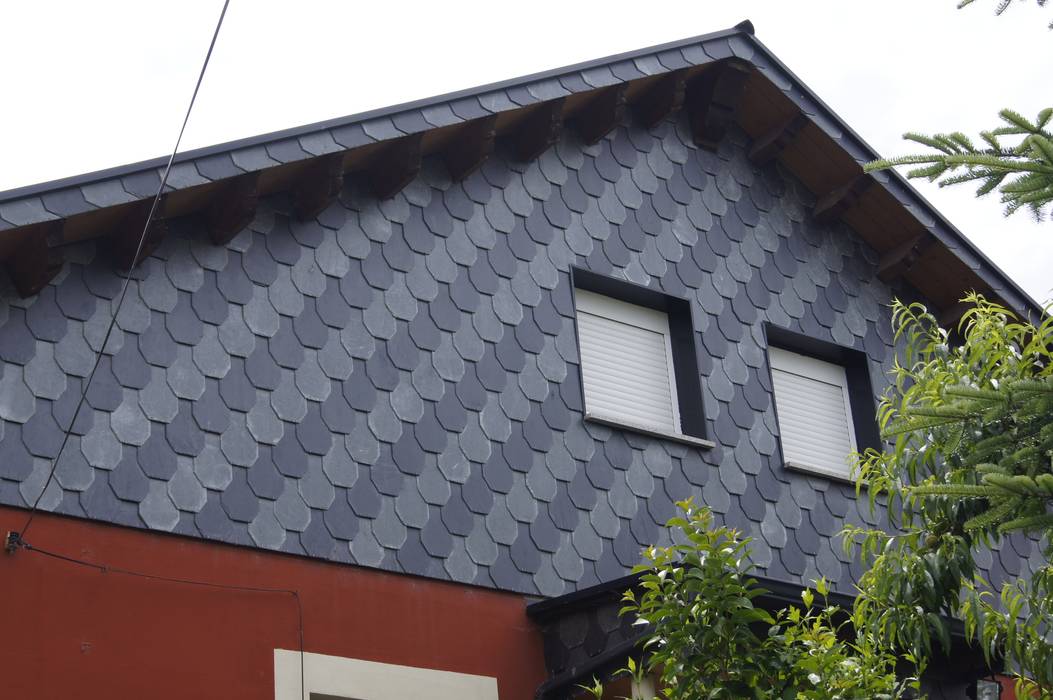 Pizarra para fachadas. Slate cladding., pizarra y tejado pizarra y tejado