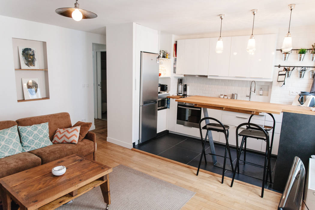 Appartement 48m², Lise Compain Lise Compain Кухня в стиле модерн