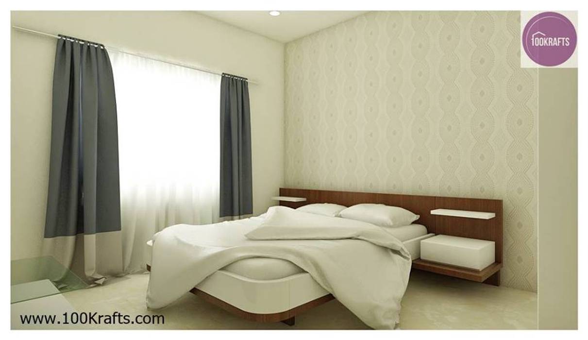 flat Interior Designs, 100Krafts 100Krafts Modern style bedroom