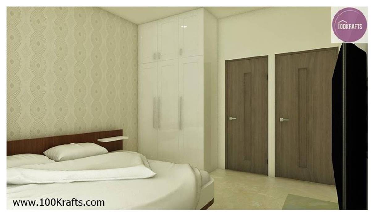 flat Interior Designs, 100Krafts 100Krafts Modern style bedroom