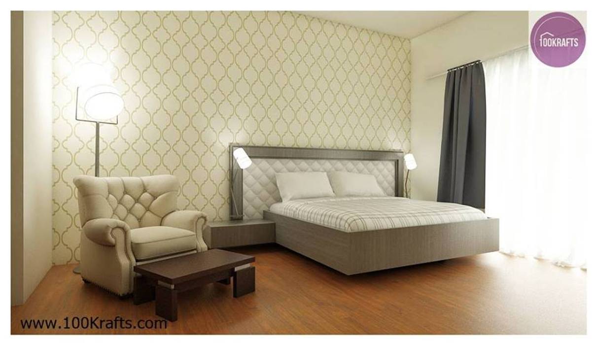 flat Interior Designs, 100Krafts 100Krafts Modern style bedroom